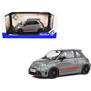 2022 Fiat 695 Abarth XSR Yamaha Record Gray with Red Stripes 1/18 Diecast Model Car by Solido - 1 of 4