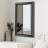 Apmir High-Strength Tempered Glass and Aluminum Alloy Framed French Cleat Mounted Wall Decor Mirror in matte black with 5-Year Warranty - 2 of 4