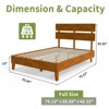 Karl Home Solid Wood Platform Bed Frame , Twin Bed Frame with Headboard Included, Mid Century Modern Bed, White - 2 of 4