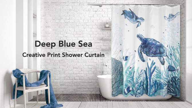 Deep Sea Shower Curtain Blue - Allure Home Creations, 2 of 7, play video