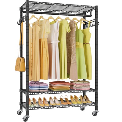 Vipek R1 Plus Rolling Clothes Rack With Locking Wheels, Portable Closet ...