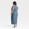 Women's Denim Button-Down Ankle Dress - Universal Thread™ - 2 of 3