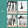 Large Rolling Bird Cage with Stand, Spacious 25.98x25.59x57.48 Inch Home for Parakeets, Cockatiels & Conures, Sturdy Grey Design - 2 of 4