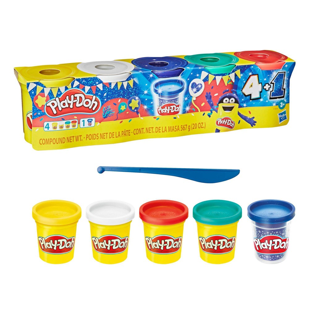 Play-Doh Sapphire Celebration 5-Pack of Colors for Kids 3 Years and Up, Non-Toxic
