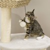 Mewoofun Cat Tree Kitty Activity Center, Cat Climbing Toy with Cattail Fluff, Bed, Condo, Sisal Scratching Post, Natural, 19.8"*19.8"*46.8" - 3 of 4