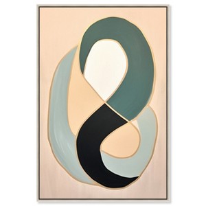 Art Remedy Earthworm in the glass bowl Contemporary Shapes Abstract Wall Art Framed - 1 of 4