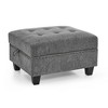 AZL1 Life Concept Sofas Single Comfy Accent Bean Bag Couch, Ottoman Sofa for Modular Sectional, for Livingroom Bedroom, Gray, 32"*26"*14.75" - 3 of 4