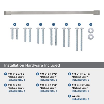 Satin Nickel 18-Inch Appliance Pull with Mounting Hardware