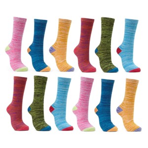 Mio Marino Women's Dress Crew Socks 12 Pack - 1 of 4
