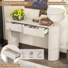 Bella Depot Modern Entryway Table with Fluted Design,Oval Top and 2 Drawers - 4 of 4