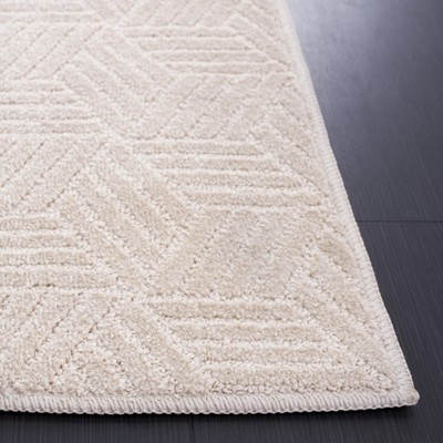 Ivory Rectangular Non-slip Synthetic Area Rug