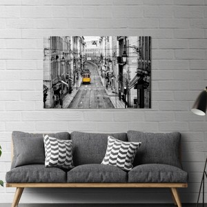 Yosemite Home Decor Lisbon Yellow Tram I Glass Photographic Print - 1 of 3
