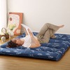 Floral Floor Mattress Japanese Style Floral Print Futon Mattress, Portable Floor Bed Mattress Roll Up Mattress for Camping RV Travel Guest Room - 3 of 4