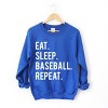 Simply Sage Market Eat Sleep Baseball Repeat Sweatshirt - 2XL - Royal - 2 of 4