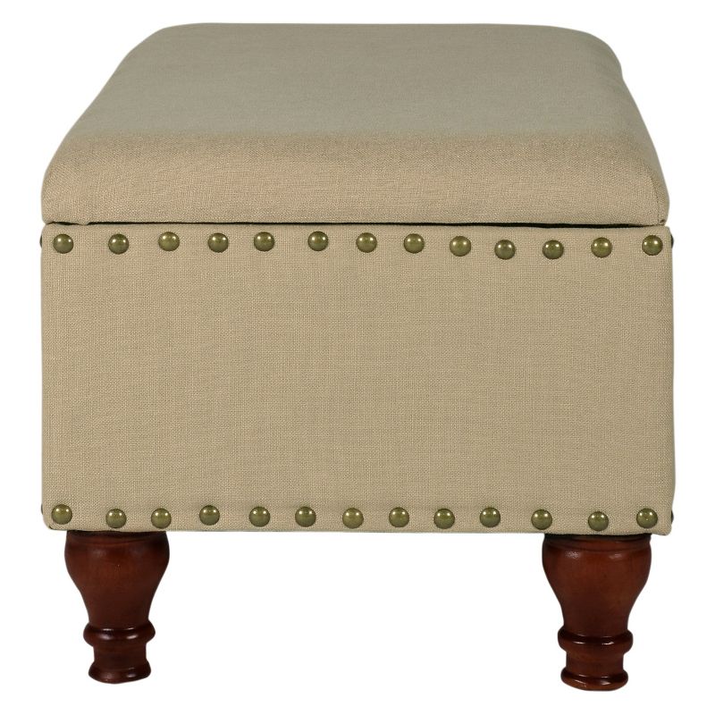 Large Rectangle Storage Bench with Nailhead Trim - HomePop, 4 of 11