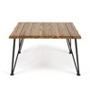 ACEPANO 32.5 in. W Modern Industrial-Style Coffee Table with Rosewood Top & Iron Frame-Brown - 2 of 4