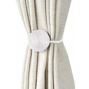 Elegant Woven Round Magnetic Curtain Tieback - Tree City - 1 of 2