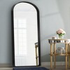 Lirago Metal Flat Mirror Full Length Mirror Leaning Mirror 71x31 Black - 4 of 4