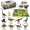 MOVSSOU Dinosaur Toys with Play Mat, 9 Kinds Realistic Jurassic Dinosaur Figures,  High Quality Educational toy gifts for Toddlers Boys and Girls - 2 of 4
