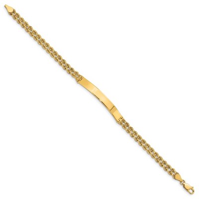Black Bow Jewelry Two Strand 14k Yellow Gold Rope I.D. Bracelet - 7 Inch