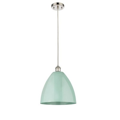 Plymouth Dome - 1 Light Cord Hung Mini Pendant In Industrial Style-14.75 Inches Tall and 12 Inches Wide