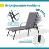 Pellebant Outdoor Lounger Aluminum Adjustable Chaise Lounge Chairs with Arms (Set of 2) - 4 of 4