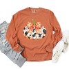Simply Sage Market Cow Pumpkin Coquette Distressed Garment Dyed Long Sleeve - 3 of 4