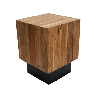 Acacia Wood Side Table Black - Sagebrook Home