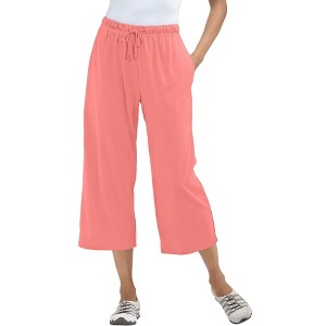 Woman Within Plus Size Petite Sport Knit Capri Pant - 1 of 4