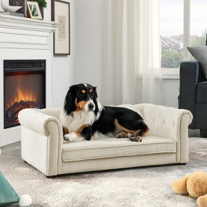 KWPZQEB Elevated Dog Bed, Comfort Pet Couch Sofa, Pets Bed with Washable Removable Cover, Dog Sofa Bed for Living Room, Bedroom - 1 of 4