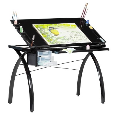 Canvas & Color Adjustable Craft Station Black Glass - Studio Designs