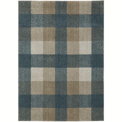 Oriental Weavers Alton 5093X Teal/ Grey Indoor Area Rug - 6'7" x 9'6"