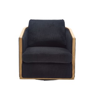 Corduroy Swivel Barrel Chair, Comfortable Accent Sofa Chair, 360 Degree Swivel Barrel Club Chair, Leisure Arm Chair for Home, Hotel - 1 of 4