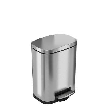 Itouchless Combo Set Step Pedal Kitchen And Bathroom Trash Cans With ...