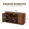 JANSNO 58" Wavy Modern Multi Functional Sideboard Buffet Cabinet with Wine Rack & Glass Holder - 4 of 4
