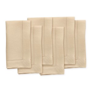 Solino Home Linen Classic Hemstitch Dinner Napkins - 1 of 4
