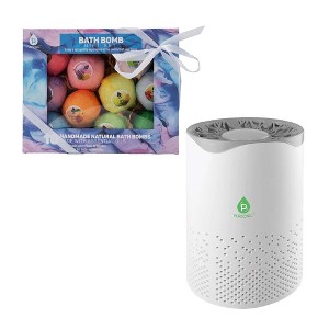 Pursonic Clean Air & Relaxation Bundle – Includes USB Powered True HEPA Air Purifier + 10 Handmade Organic Bath Bombs - 1 of 3