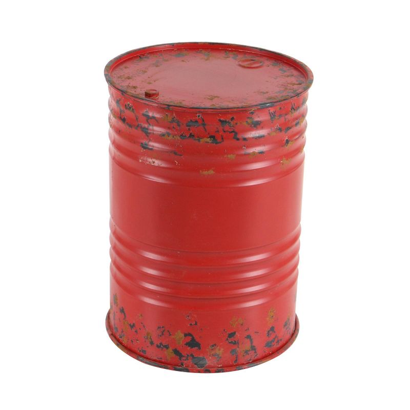 Farmhouse Drum End Tables Set Blue/Red - Olivia &#38; May, 6 of 8