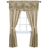 Kate Aurora Jacquard Damask Curtains With An Attached Austrian Valance & Tiebacks - 2 of 3