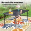 Captiva Designs 7pc Patio Dining Set with Slat-top Rectangle Table & Black Textilene Reclining Foldable Chairs - 2 of 4