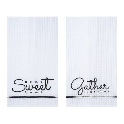 Transpac Cotton Fresh Market Tea Towel Set of 2 Everyday Home Decorations