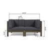 VisioGear LoveSeat Set, 2-Piece Love Seat Set, Two Sectiona with Single Arm for Patio, Lawn, Dark Gray, 60.5"*30.25"*26.5" - 3 of 4
