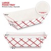 Stock Your Home Medium Red & White Checkered Disposable Paper Food Serving Trays (500 Pack) - 2 of 3