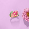 Ross-Simons Italian Multicolored Enamel Flower Ring in 14kt Yellow Gold - 4 of 4