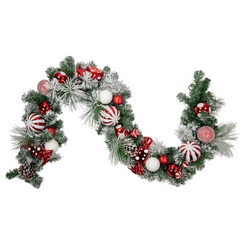 Northlight 6\' Flocked Pine Artificial Christmas Garland With Candy ...
