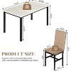 Hooseng 7-Piece Dining Room Table and Chairs Set for 6, Modern Kitchen Table Set with Faux Marble & Metal Frame & 6 PU Leather Chairs - 4 of 4