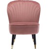 Omax Decor,Jane Modern Wood and Velvet Fabric Upholstered Accent Chair in Pink - 2 of 4
