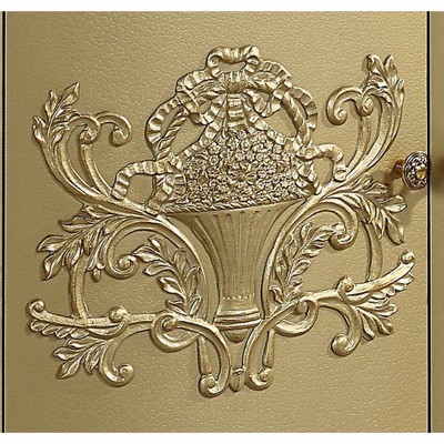 76" Gold Finish Rococo Style Ornate Wood Composite Server
