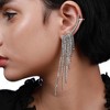 SOHI Women's Crystal Silver Casual Cuff Earrings - 4 of 4