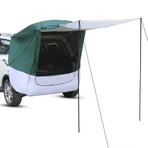 Naysaye Camping Tents SUV Tailgate Tent with Water-Resistant Polyester and Universal Fit for Camping, Green and White - 1 of 4